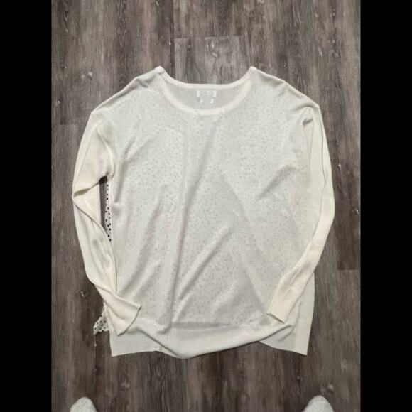 Van Heusen Ivory top with black dots Large - Picture 3 of 8
